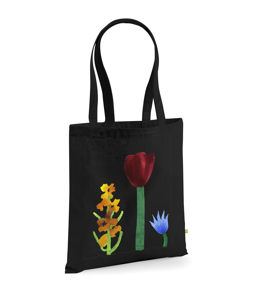 Maroon Tulip tote bag
